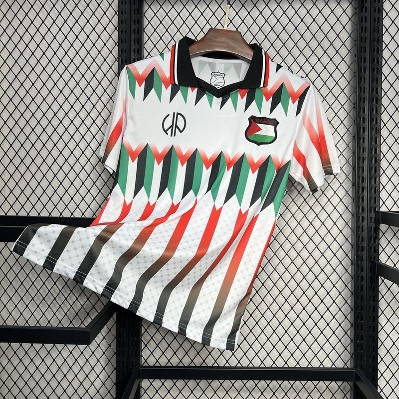 24-25 CD Palestino Hypepeace Joint Edition White Retro Jersey