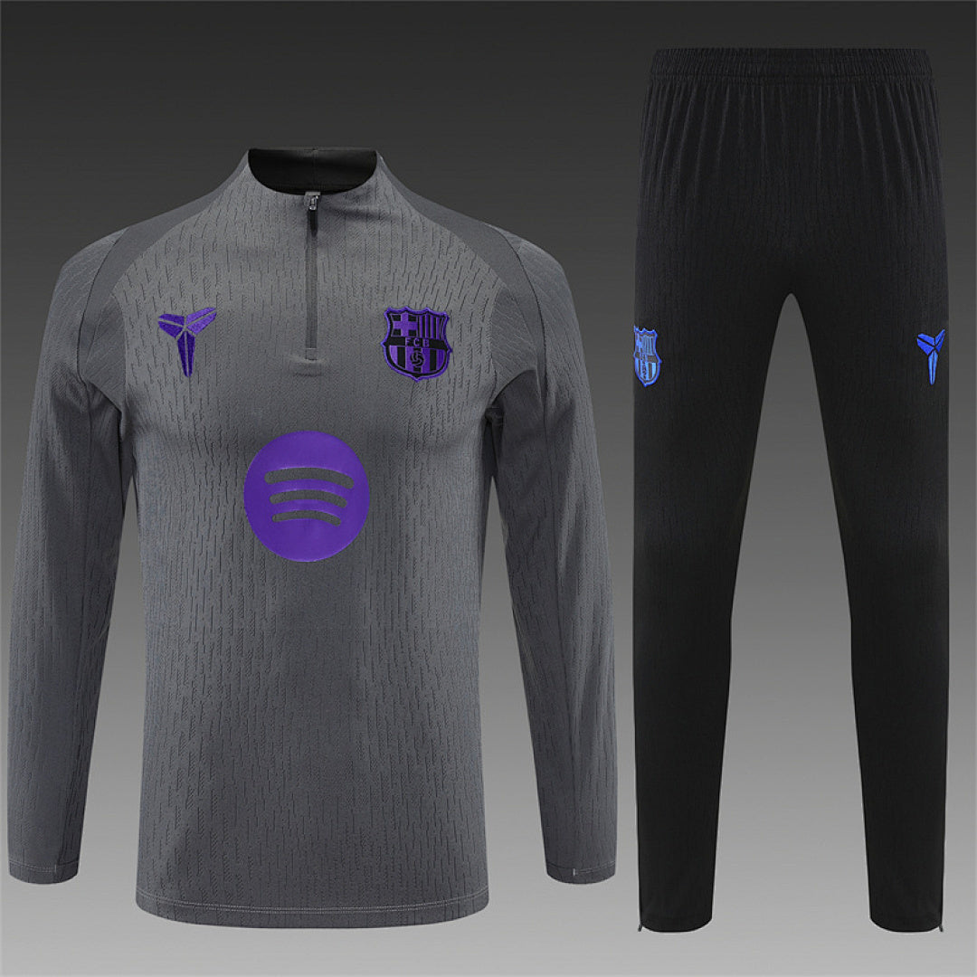 Barcelona Gray 2025/26 training shirt half zip