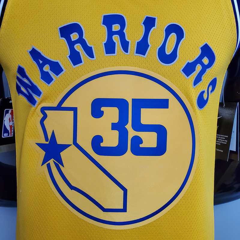 Retro version DURANT#35 Golden State Warriors yellow