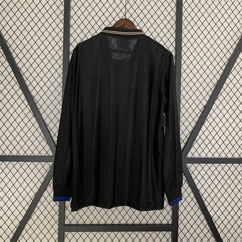 93-94 Manchester United away black long sleeve retro jersey