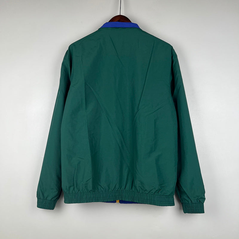 23-24 Manchester United Reversible Green and Bule Windbreaker