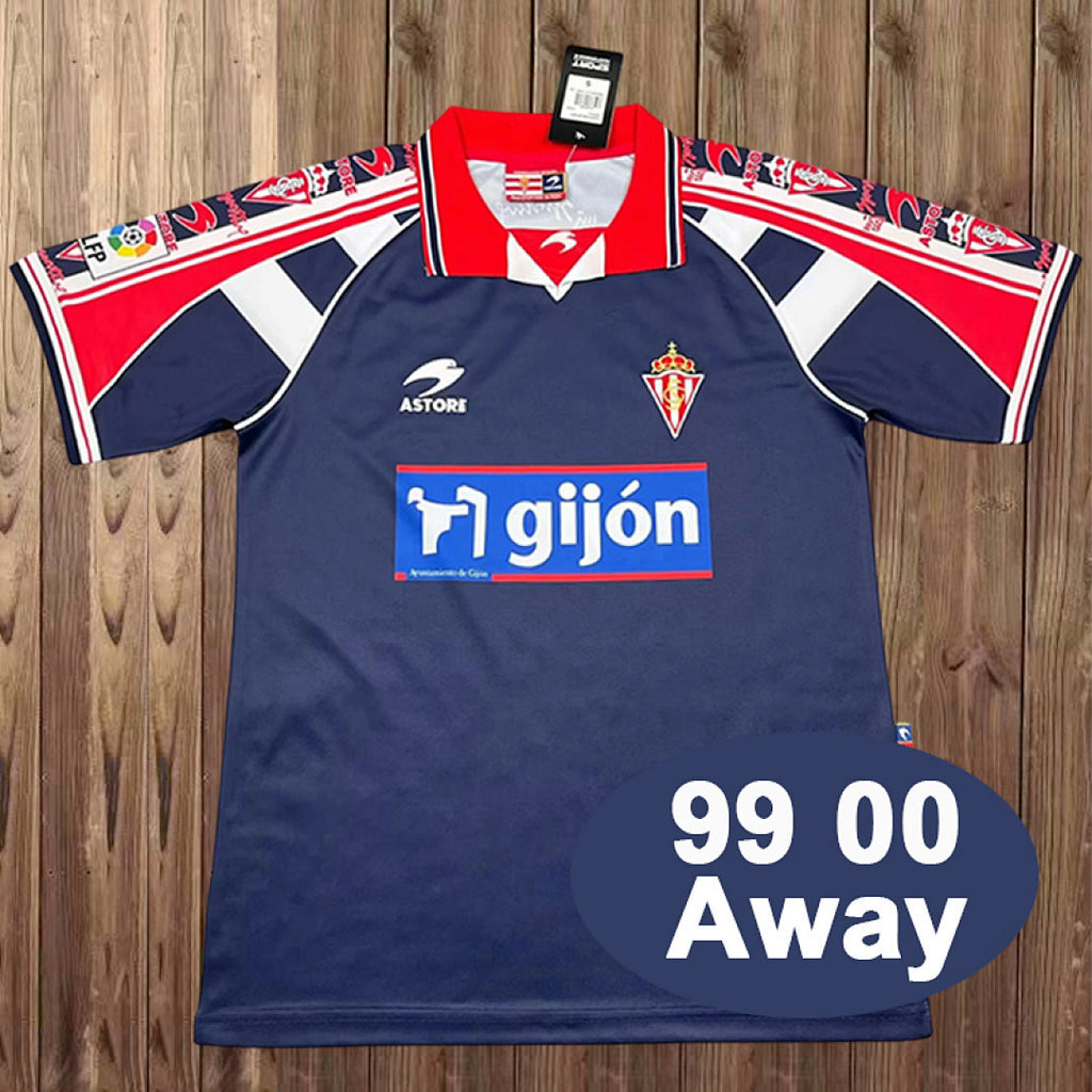 Retro Sporting de Gijon 1999/00 Away soccer jerseys