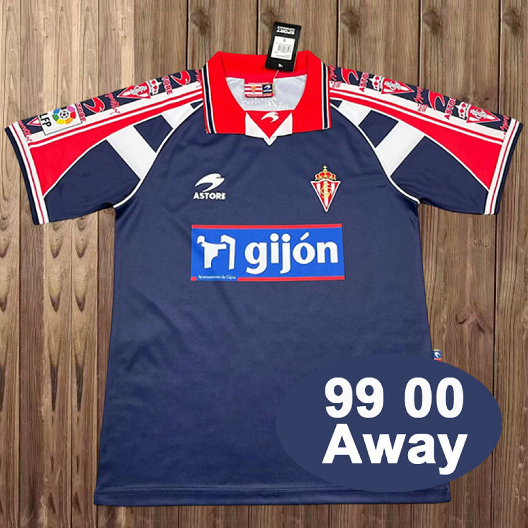 Retro Sporting de Gijon 1999/00 Away soccer jerseys