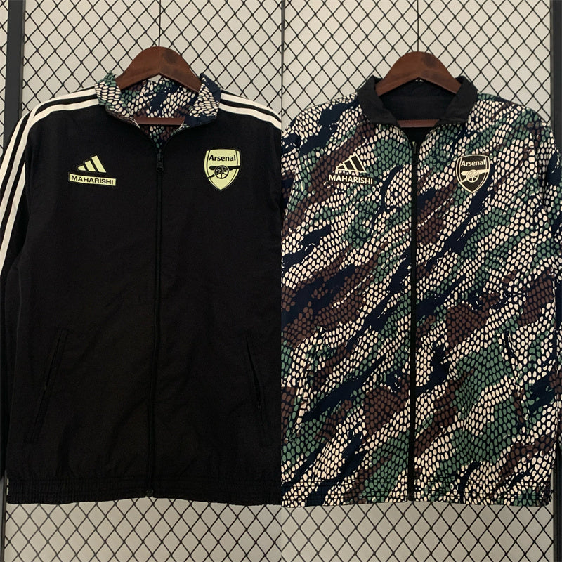 23-24 Arsenal Black reversible Windbreaker