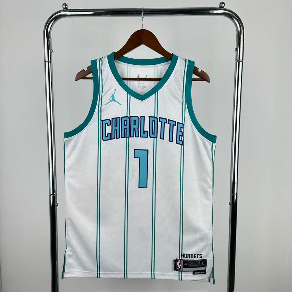 Season 2025 Charlotte Hornets White No. 1 BALL
