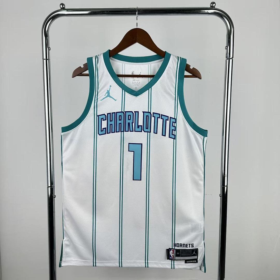 Season 2025 Charlotte Hornets White No. 1 BALL