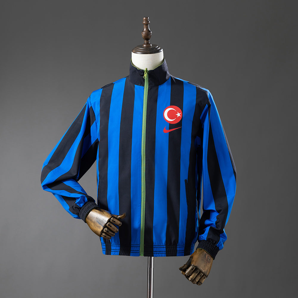 Türkiye Reversible Jacket Windbreaker - Blue &amp; Green, S-XXL