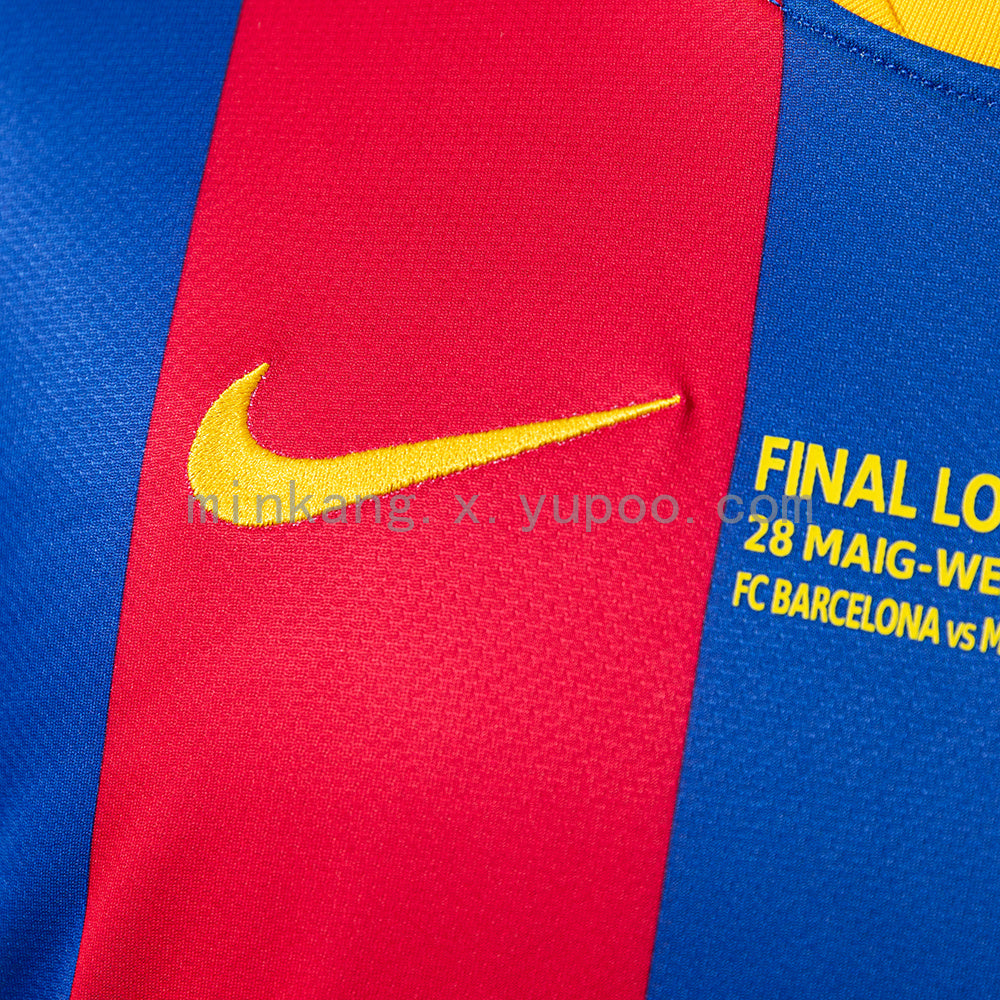 Barcelona 2010/11 Home Champions League Edition Long Sleeve Retro Jersey S-XXL