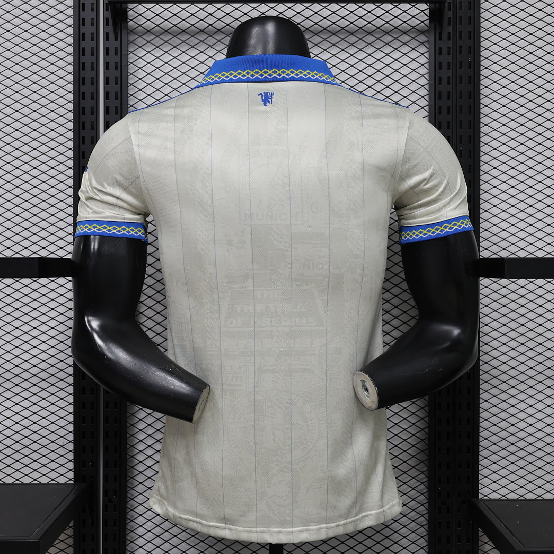 Manchester United 2025/26 White Retro Version Player Version Jersey S-2XL