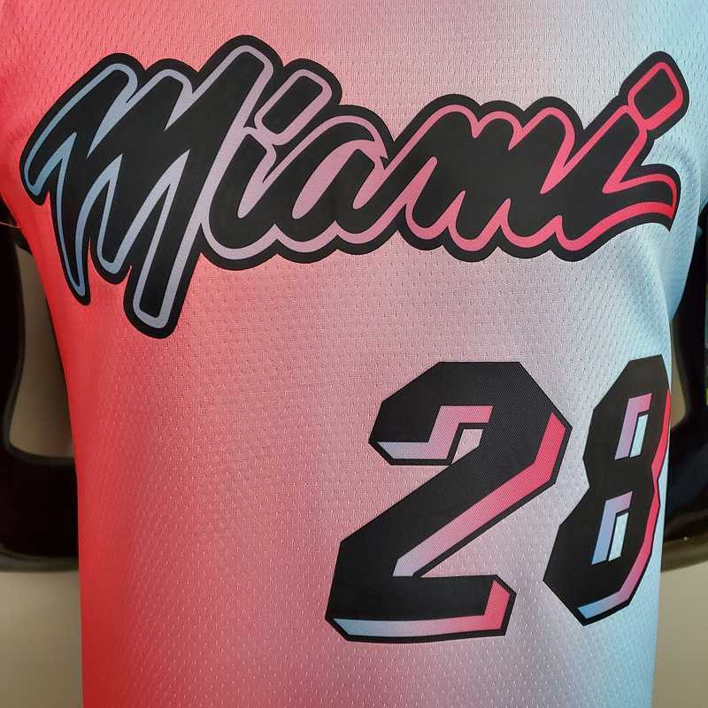 New Miami Heat IGUODALA#28 City Edition Pink Blue Gradient Color