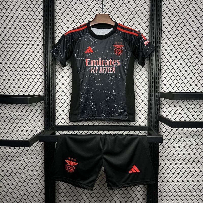24-25 Benfica away black kid kit