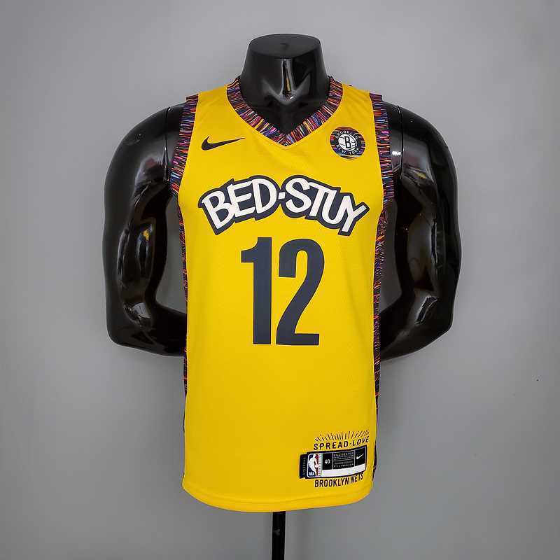 HARRIS#12 Brooklyn Nets Commemorative Edition Yellow