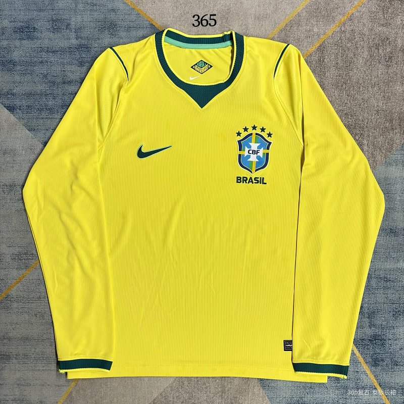 2026 Brazil Home Long Sleeve S-4XL — Jsonwang 26/27