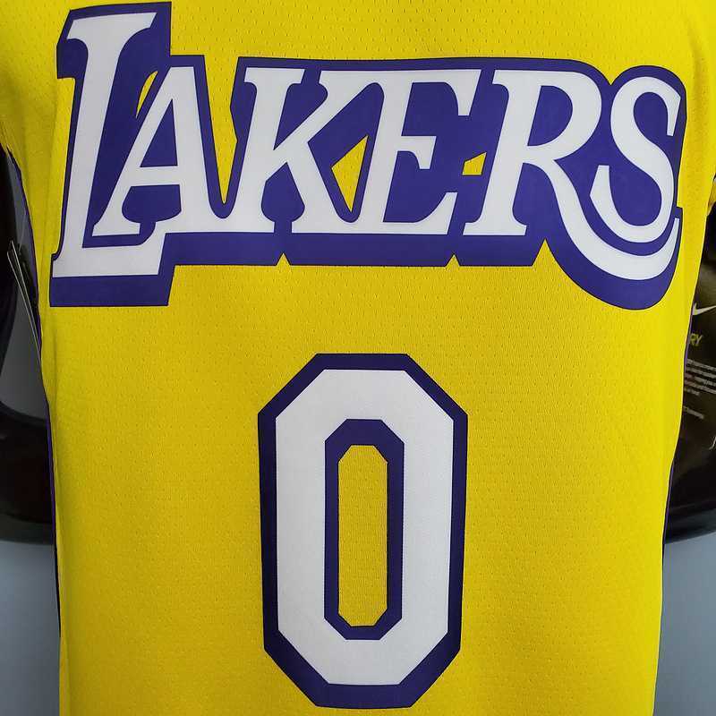 KUZMA #0 Lakers V-neck City Edition yellow