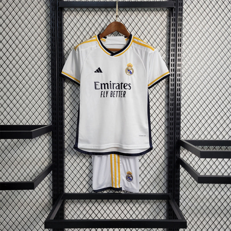 23-24 Real Madrid home kids kit