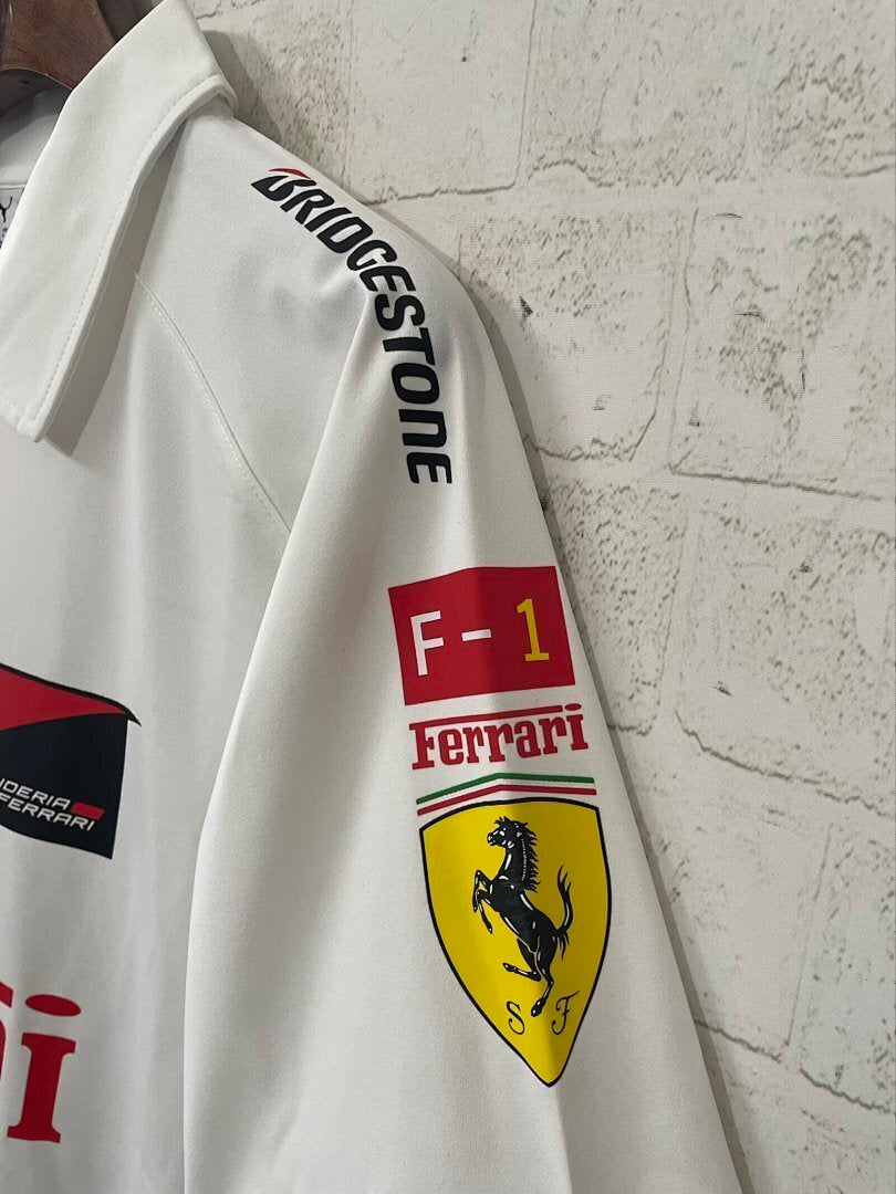 Ferrari 2025 white F1 polo S-3XL
