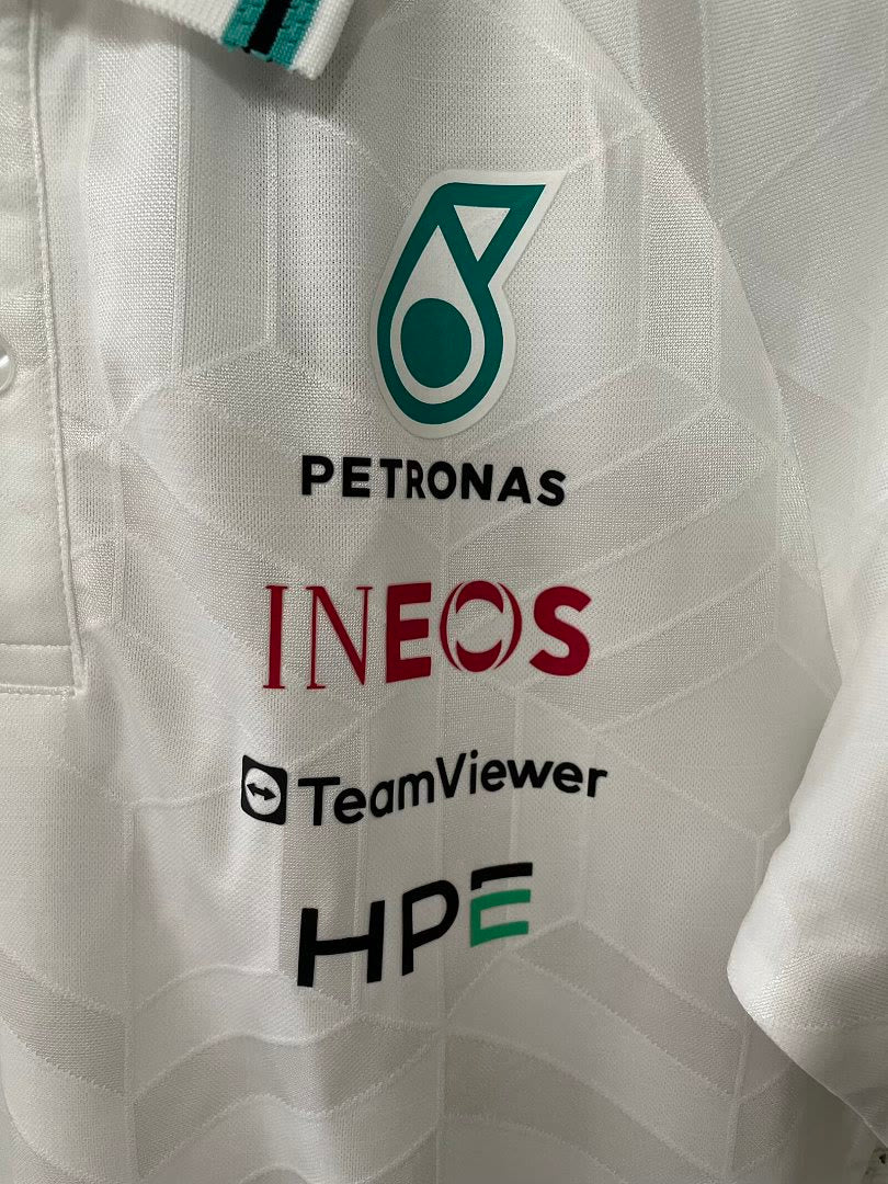 Mercedes 2026 White F1 polo S-5XL
