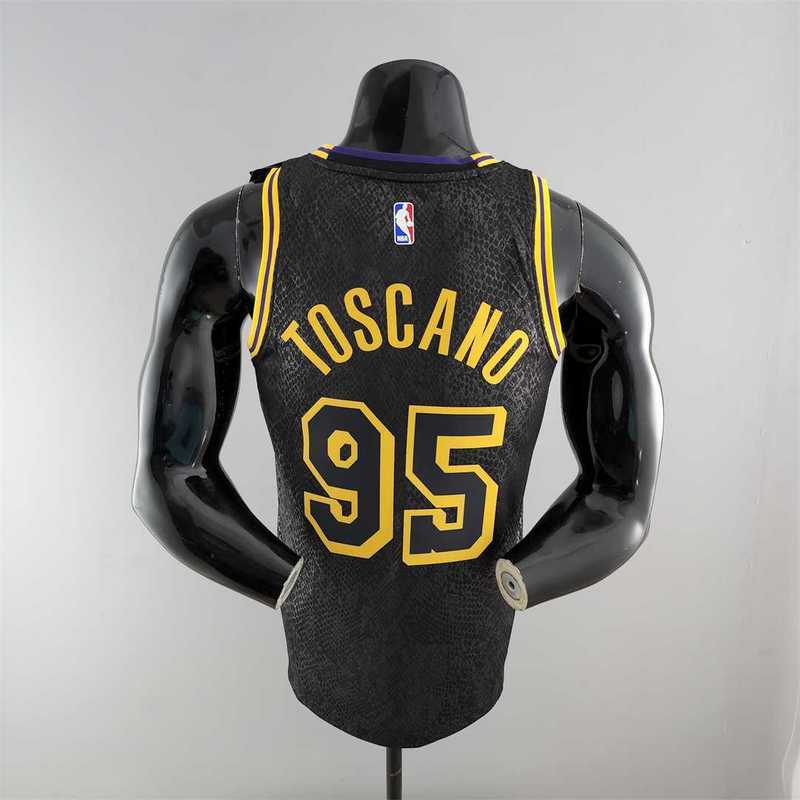 TOSCANO#95 Los Angeles Lakers black NBA jersey