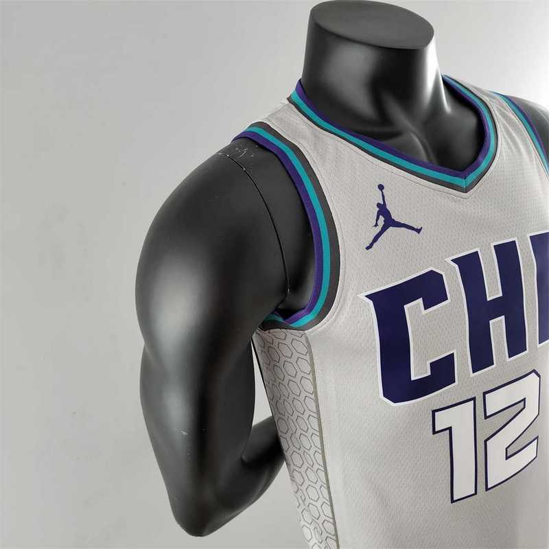 2019 Oubre jr. #12 Charlotte Hornets Grey NBA Jersey