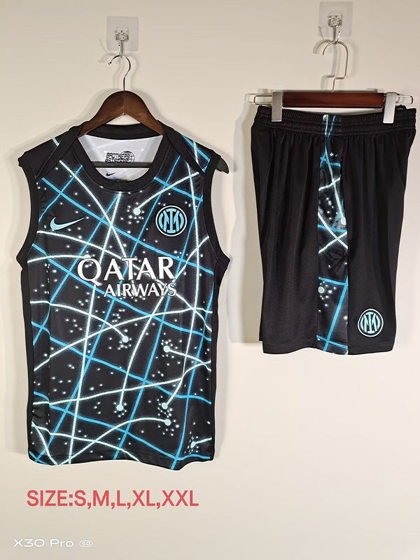 25-26 International Milan black and blue vest suit
