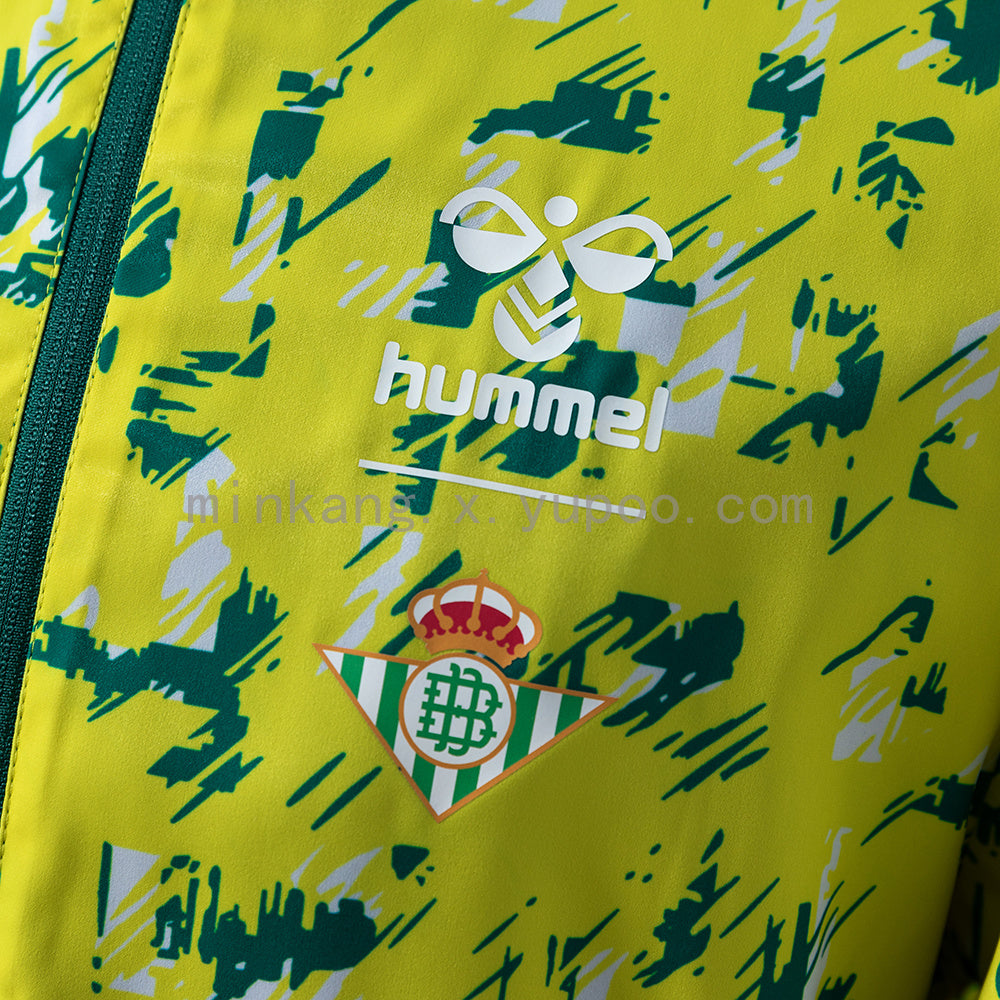Real Betis Reversible Jacket Windbreaker - Green &amp; Yellow S-XXL