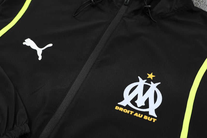 Marseille 2025/26 Black Windbreaker suit S-2XL