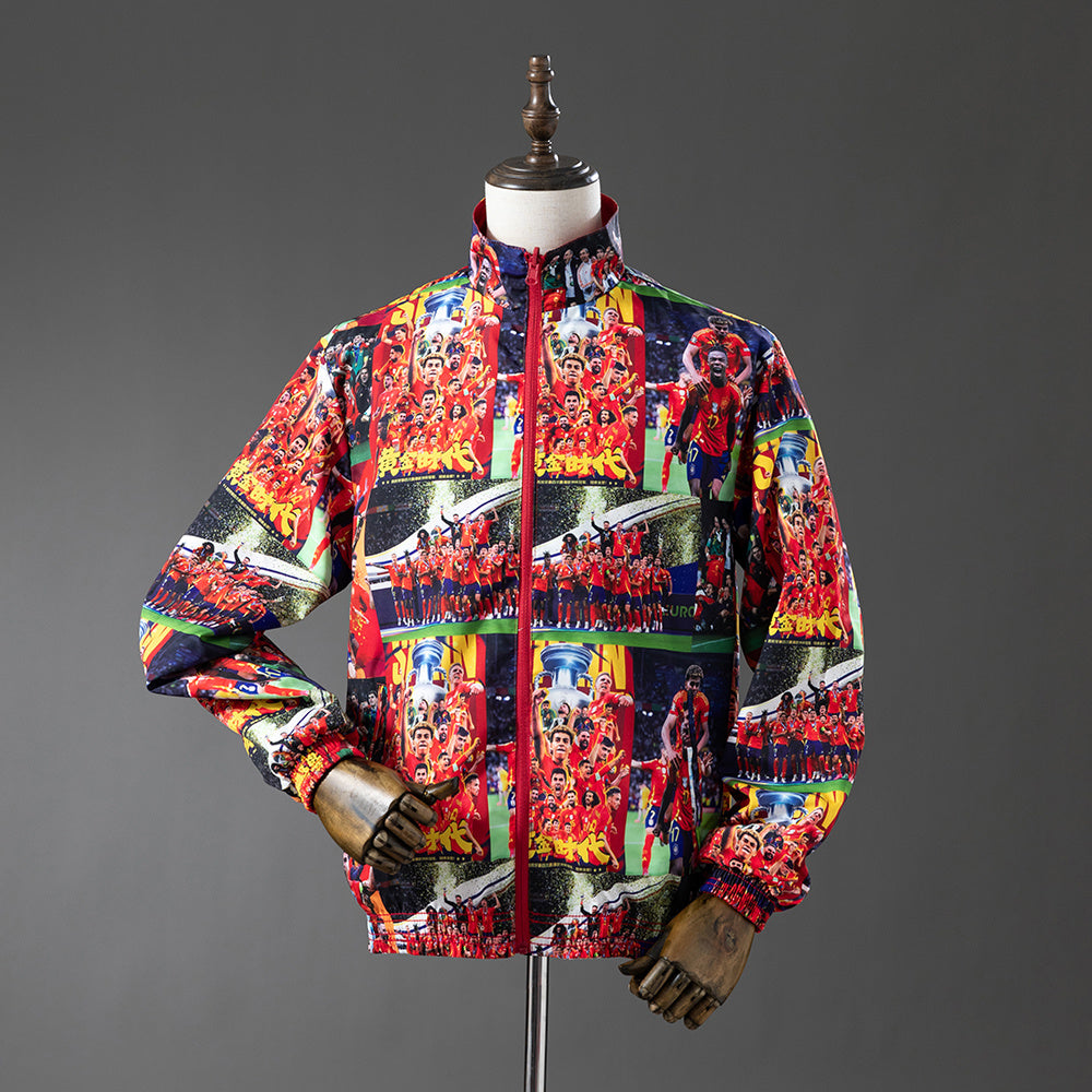 Spanish Yamal Reversible Jacket Windbreaker - Red S-XXL