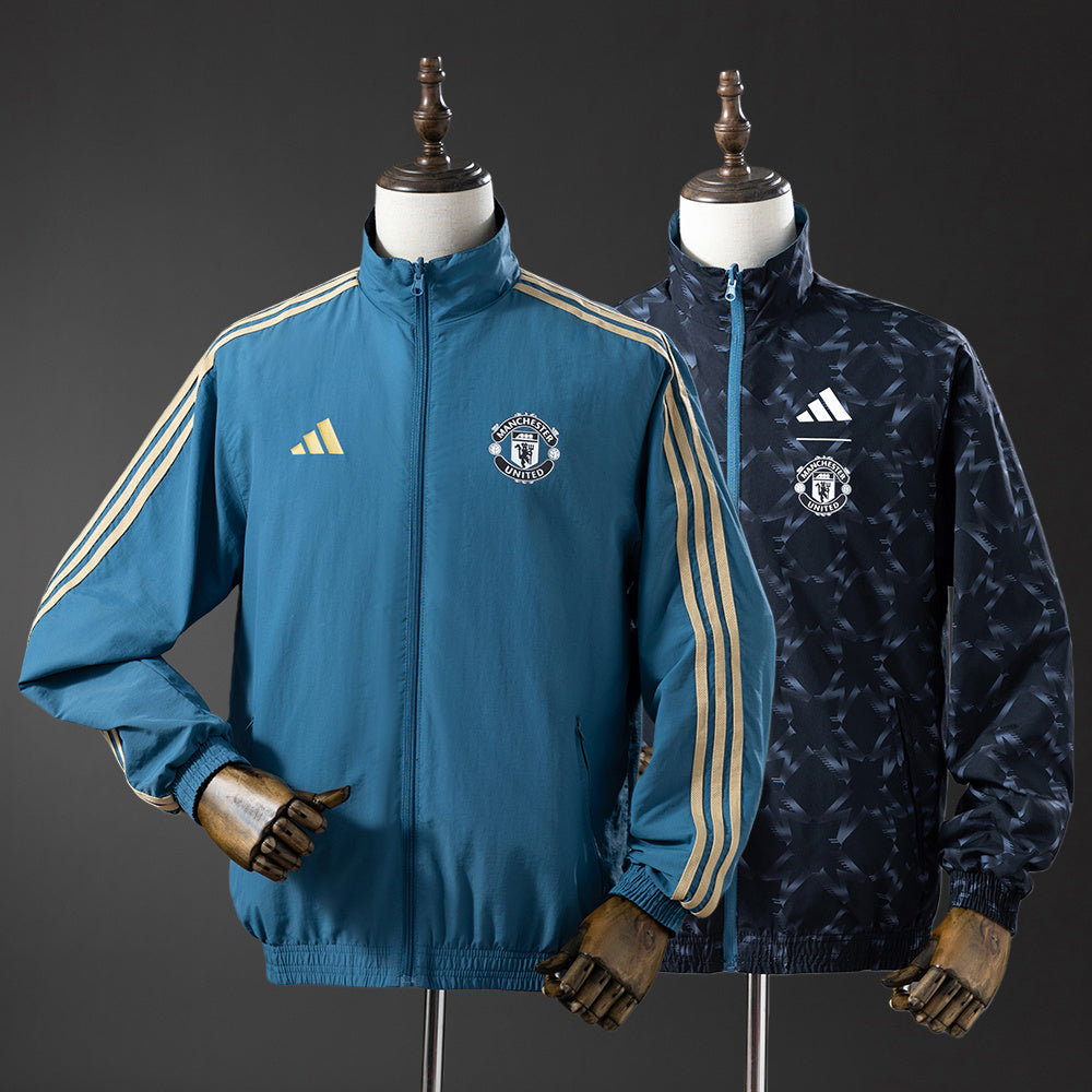 M-U Reversible Jacket Windbreaker - Blue&amp;Black S-XXL