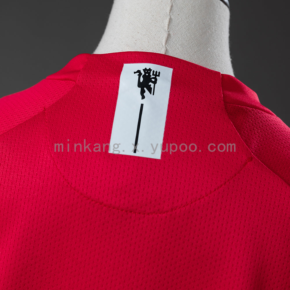 M-U 07/08 Home Retro Long Sleeve Kids Kit Jersey SIZE 16-28