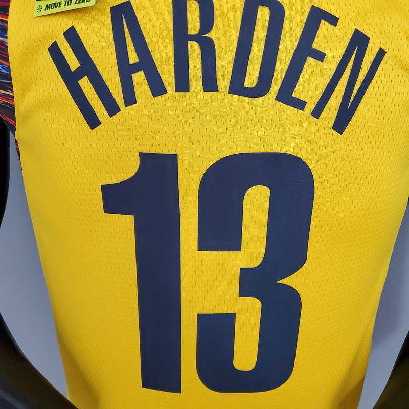 Harden #13 Brooklyn Nets Commemorative Edition Yellow