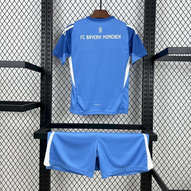 25-26 Bayern Munich Blue Goalkeeper Kids Kit