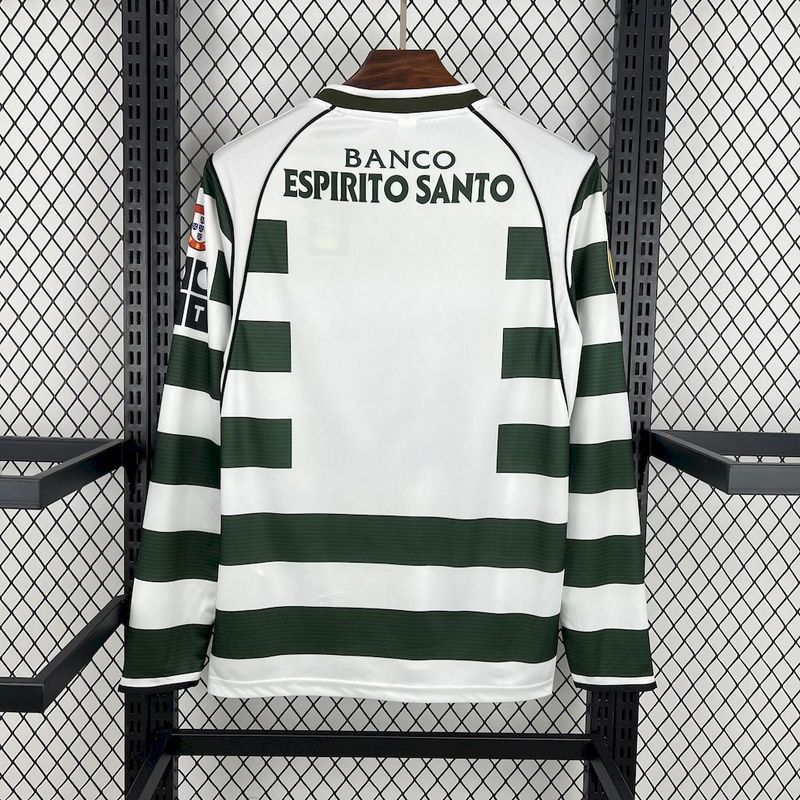 01-03 Sporting Lisbon home long sleeve retro Jersey