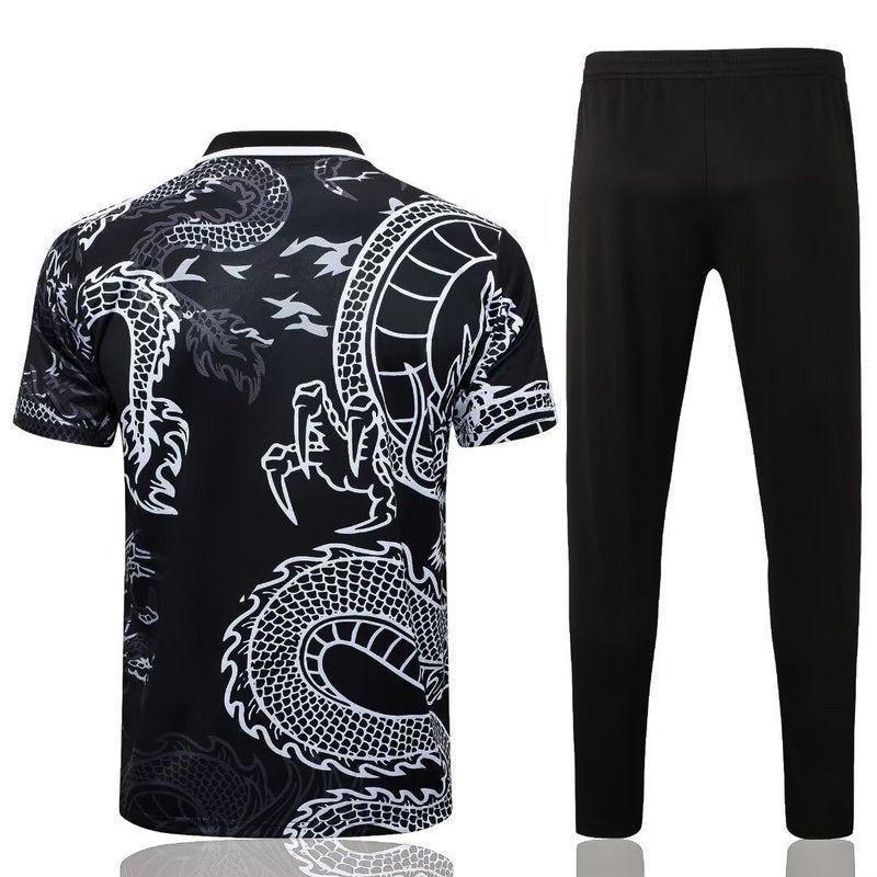 24-25 Real Madrid black dragon polo suit