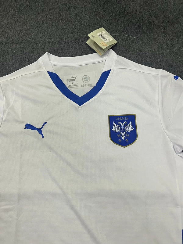 24-25 Serbia away white soccer jersey