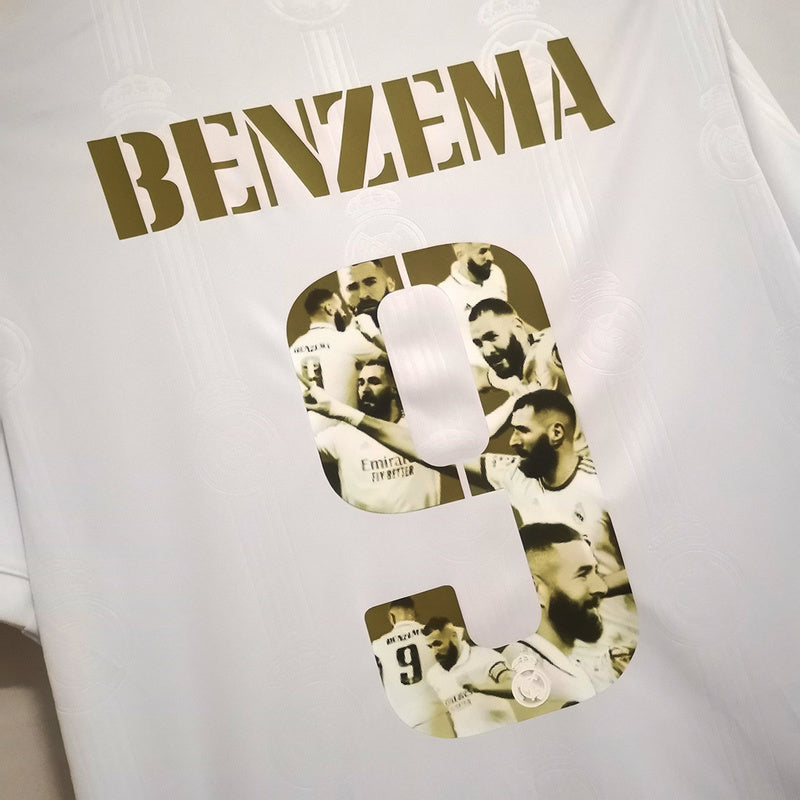 22-23 Real Madrid 9#BENZEMA Golden commemorative number