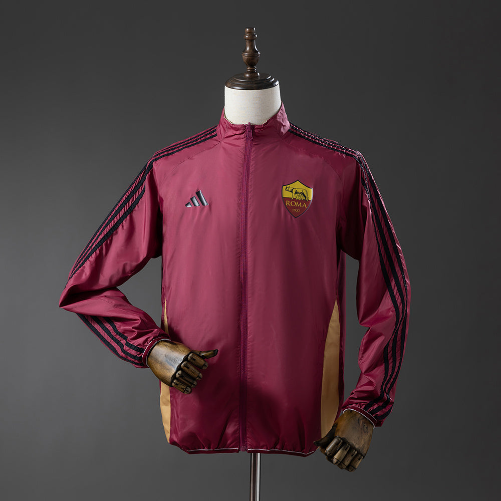 Roma Reversible Jacket Windbreaker - Red &amp; Beige S-XXL