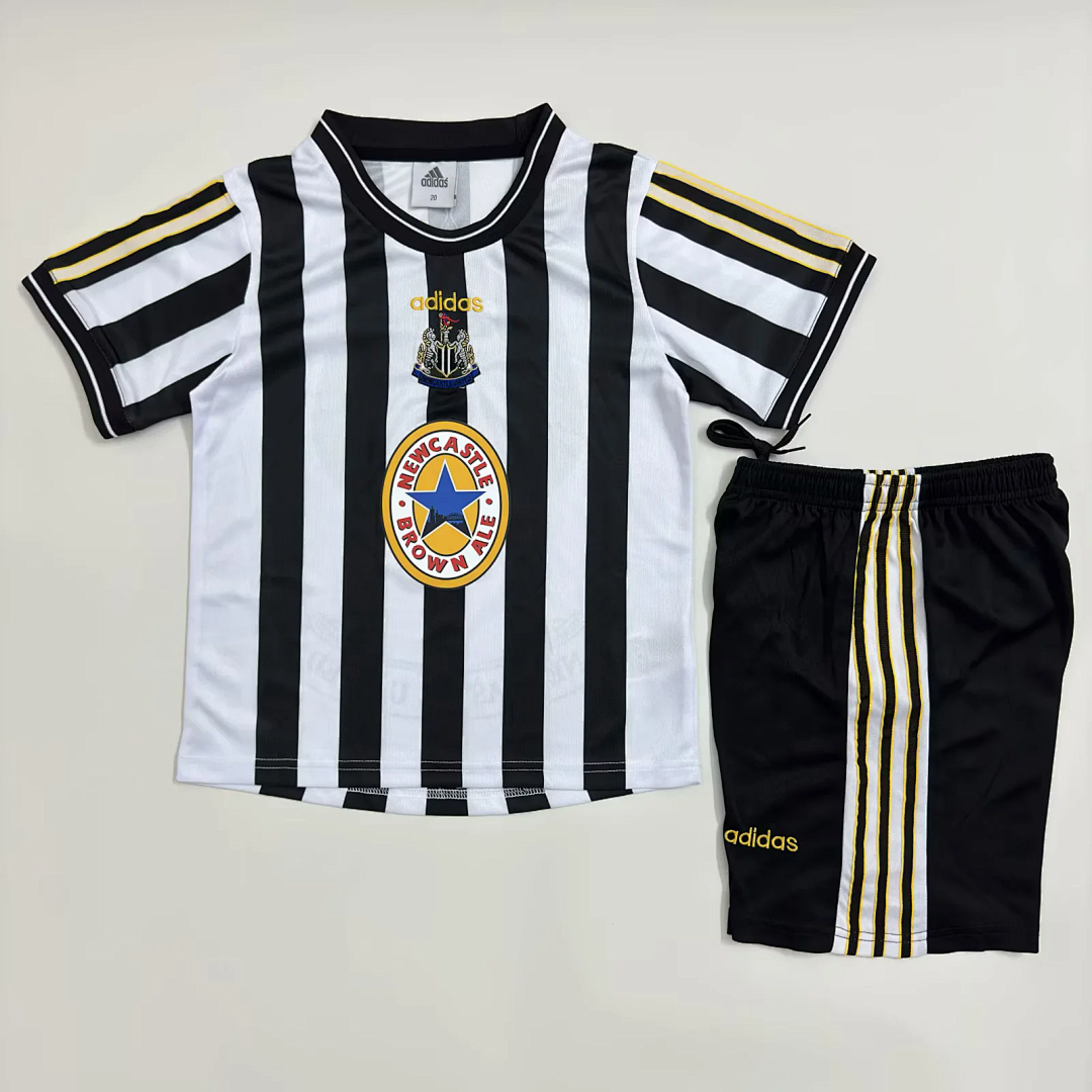 kids kit Retro 1997-99 Newcastle United home soccer jersey size 16-28