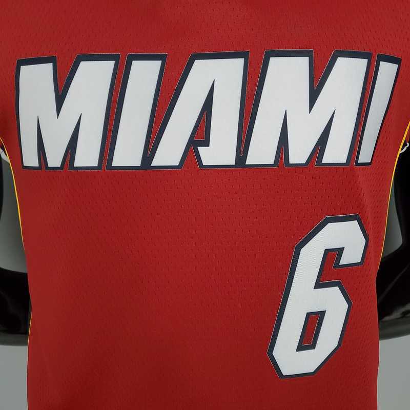 New Miami Heat Jordan JAMES #6 Burgundy