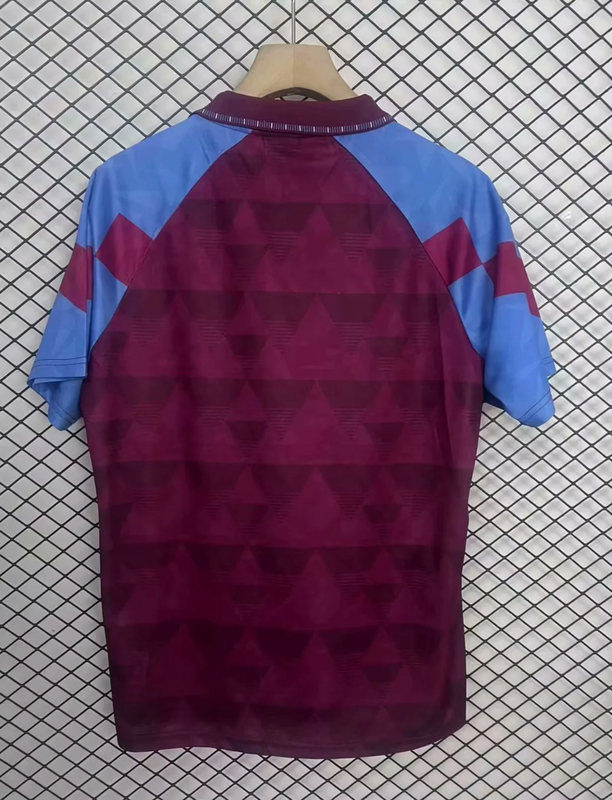 1990 Aston Villa home retro soccer jersey size S-2XL