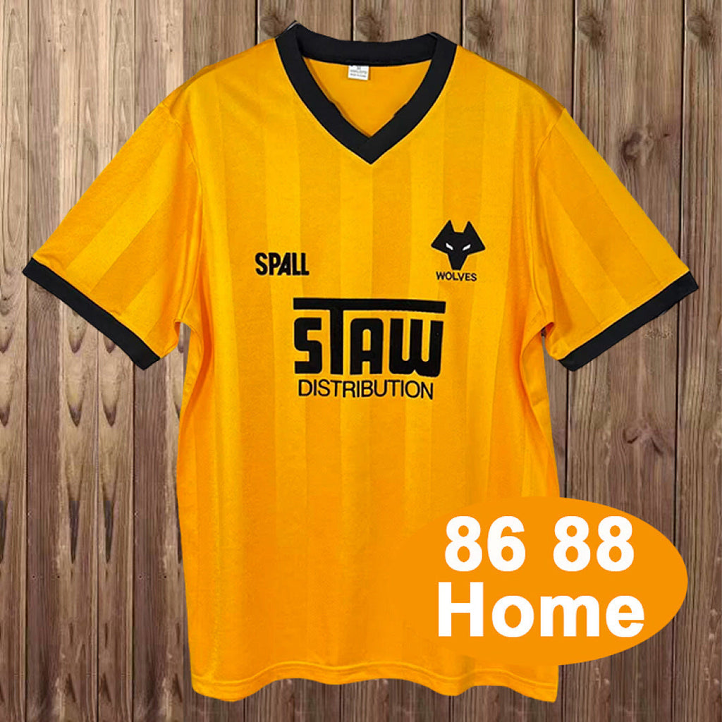 Retro Wolverhampton Wanderers 1986/88 home soccer jersey size S-2XL
