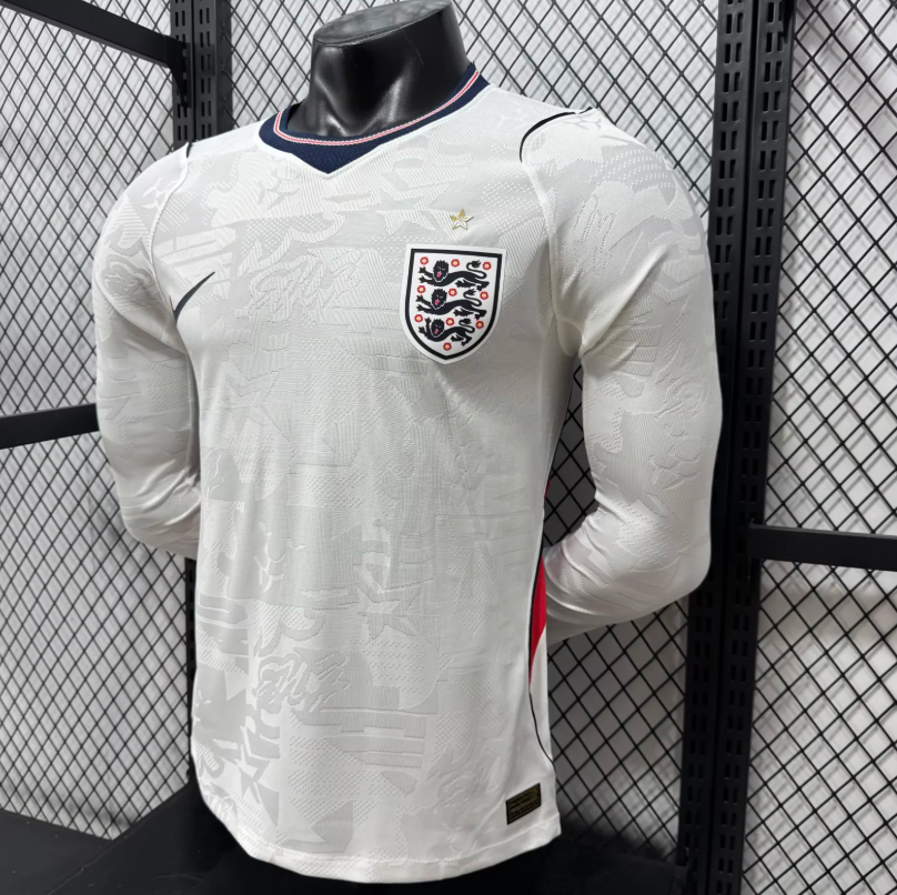 ENGLAND 26 Manga larga Version autentica/jugador — World Cup 2026