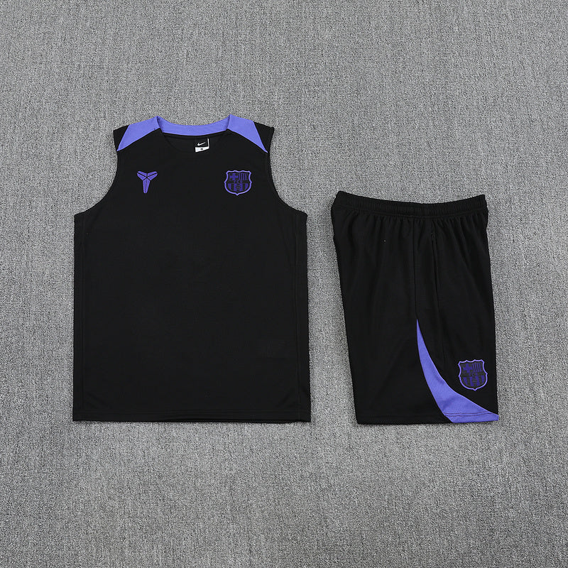 25-26 Barcelona Black and Purple vest suit