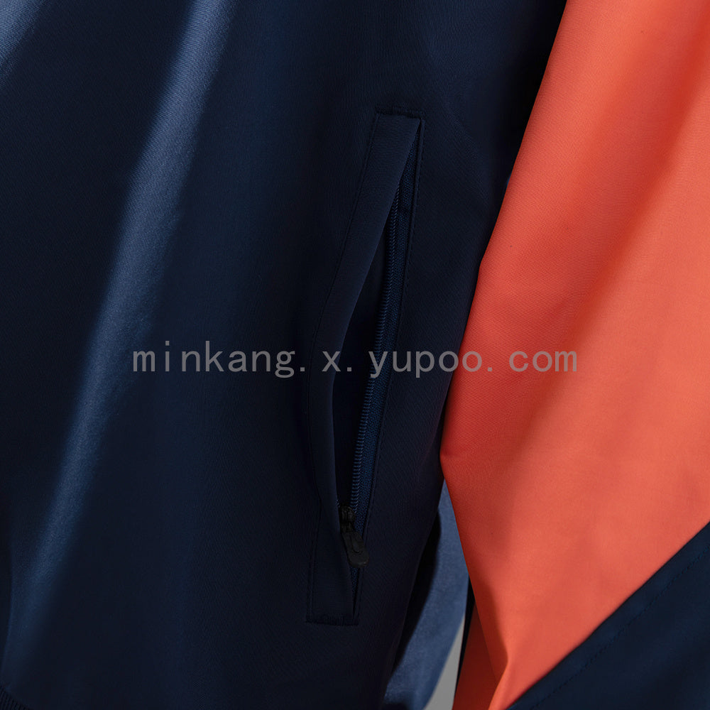Barcelona Windbreaker - Navy Blue &amp; Orange S-XXL