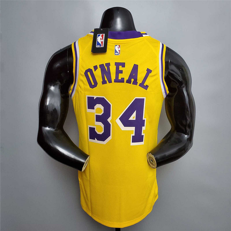 O'Neal #34 Lakers Round neck yellow
