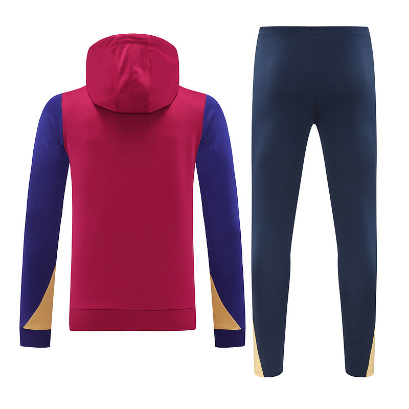 24-25 Barcelona red hoodie suit