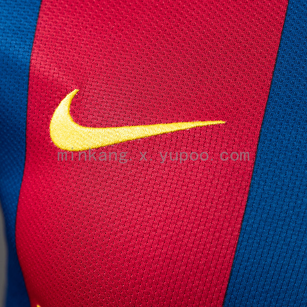 Barcelona 10/11 Home Long Sleeve Player Version Retro Jersey S-3XL