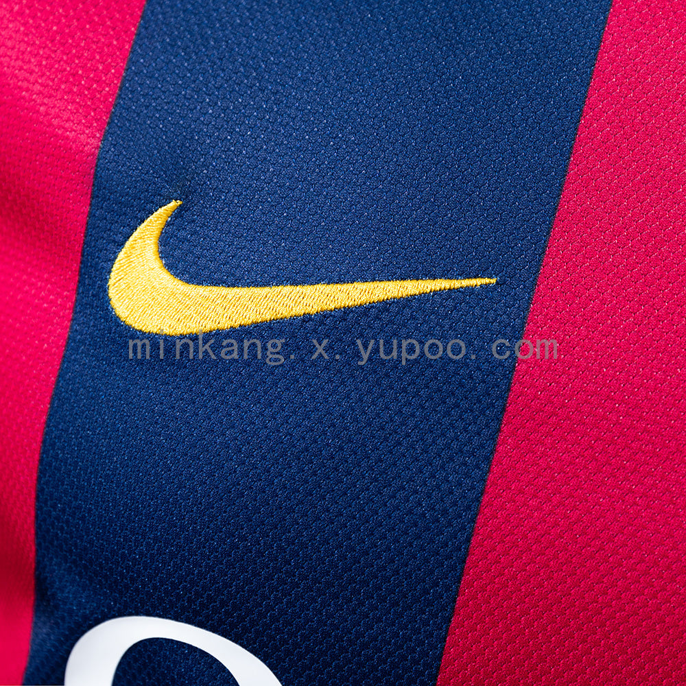 Barcelona 14/15 Home Long Sleeve Player Version Retro Jersey S-3XL