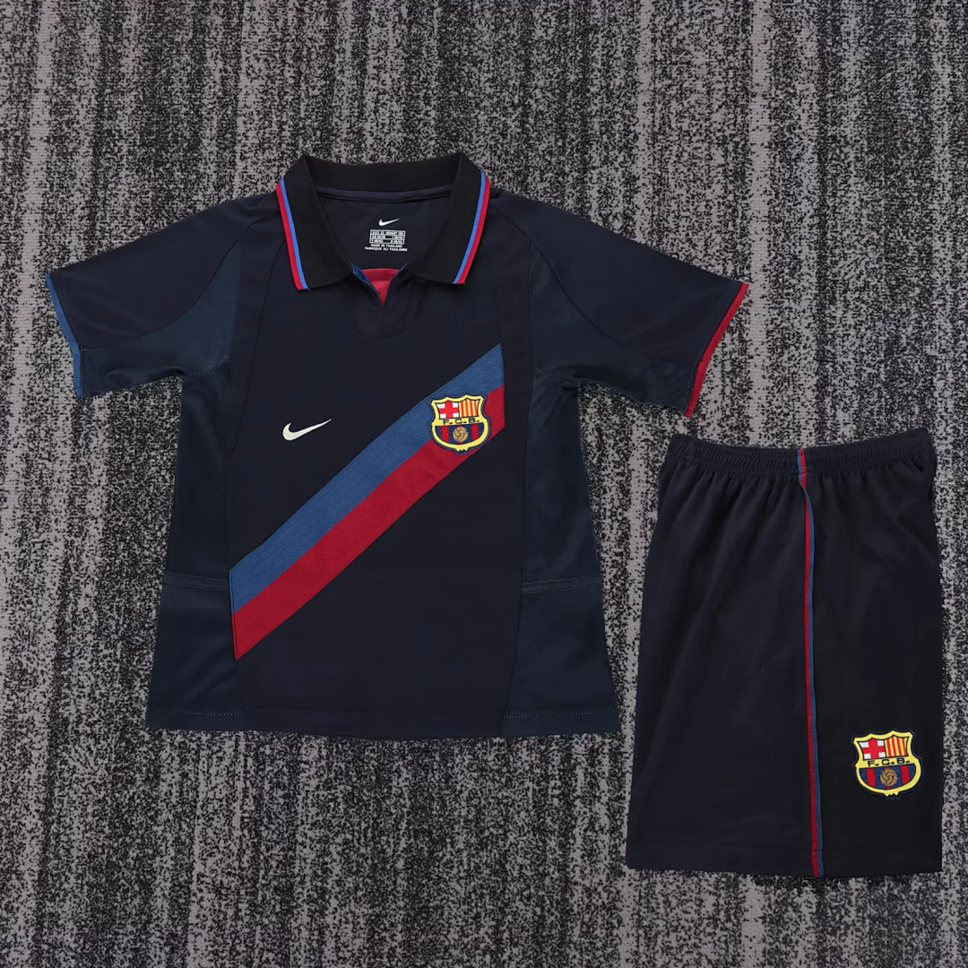 kids kit Retro 02-03 Barcelona third soccer jersey size 16-28