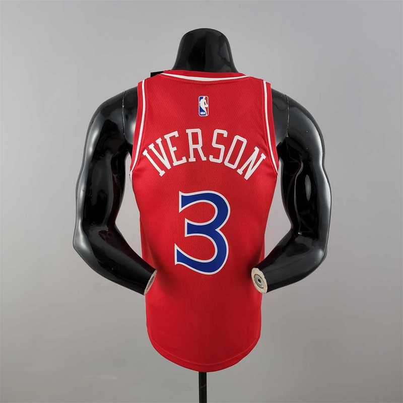 Rookie Philadelphia 76ers Iverson #3 red NBA Jersey