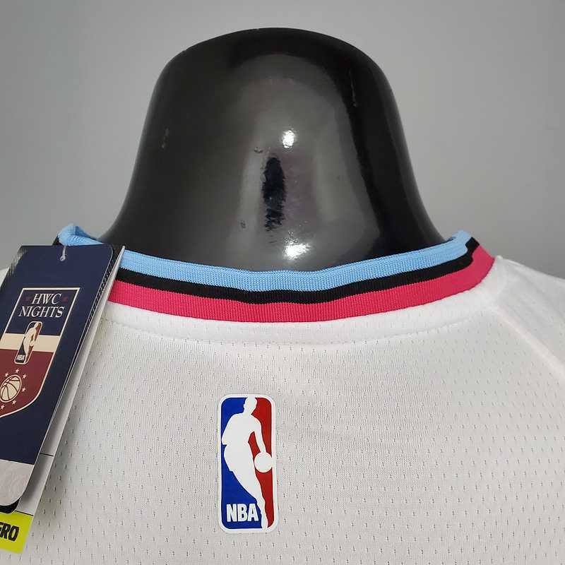 OLADIPO#4 Miami Heat V-neck White